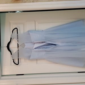 Baby blue sz 4 built in bra worn once